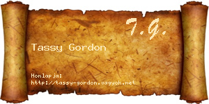 Tassy Gordon névjegykártya